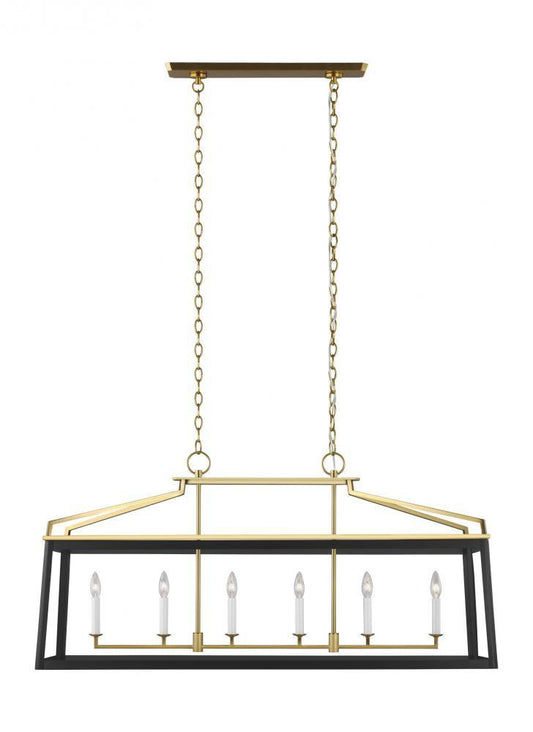 Visual Comfort Studio Carlow 6 Light Linear Lantern Midnight Black
