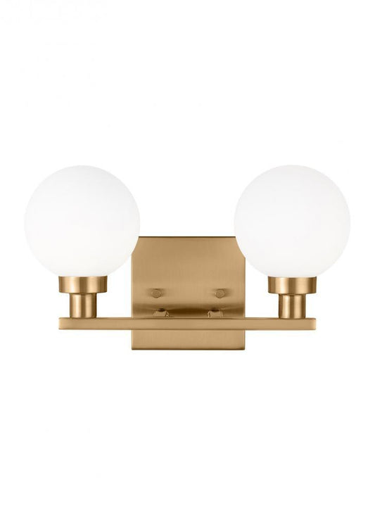 Visual Comfort Studio Clybourn 2 Light Bath Wall Sconce Satin Brass
