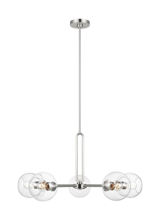 Visual Comfort Studio Codyn 5 Light Large Chandelier Brushed Nickel