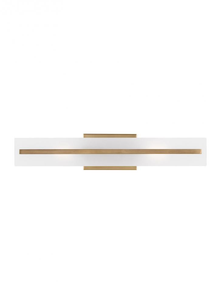 Visual Comfort Studio Dex Medium 2 Light LED Bath Wall Sconce Satin Brass