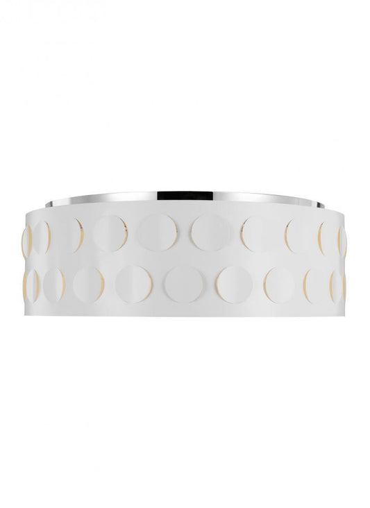 Visual Comfort Studio Dottie 4 Light Large Flush Mount Polished Nickel