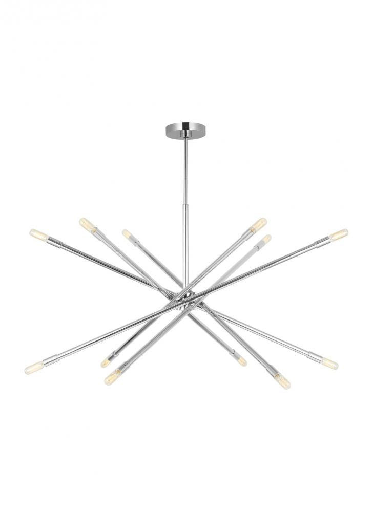 Visual Comfort Studio Eastyn 12 Light Extra Large Chandelier Polished Nickel