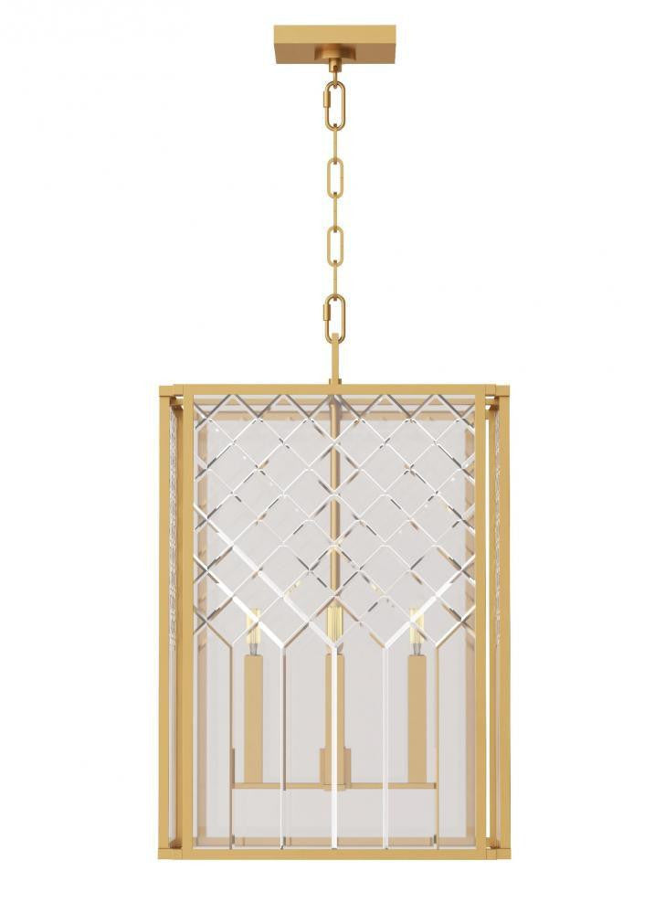 Visual Comfort Studio Erro 4 Light Medium Lantern Polished Nickel