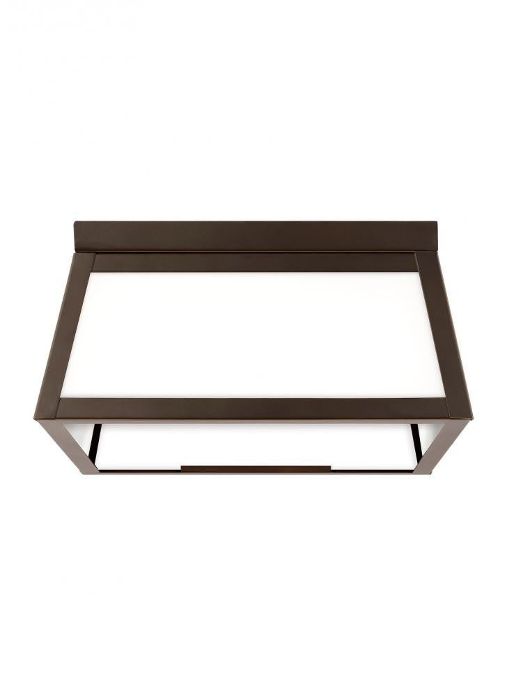 Visual Comfort Studio Founders 2 Light LED Outdoor Flush Mount Antique Bronze