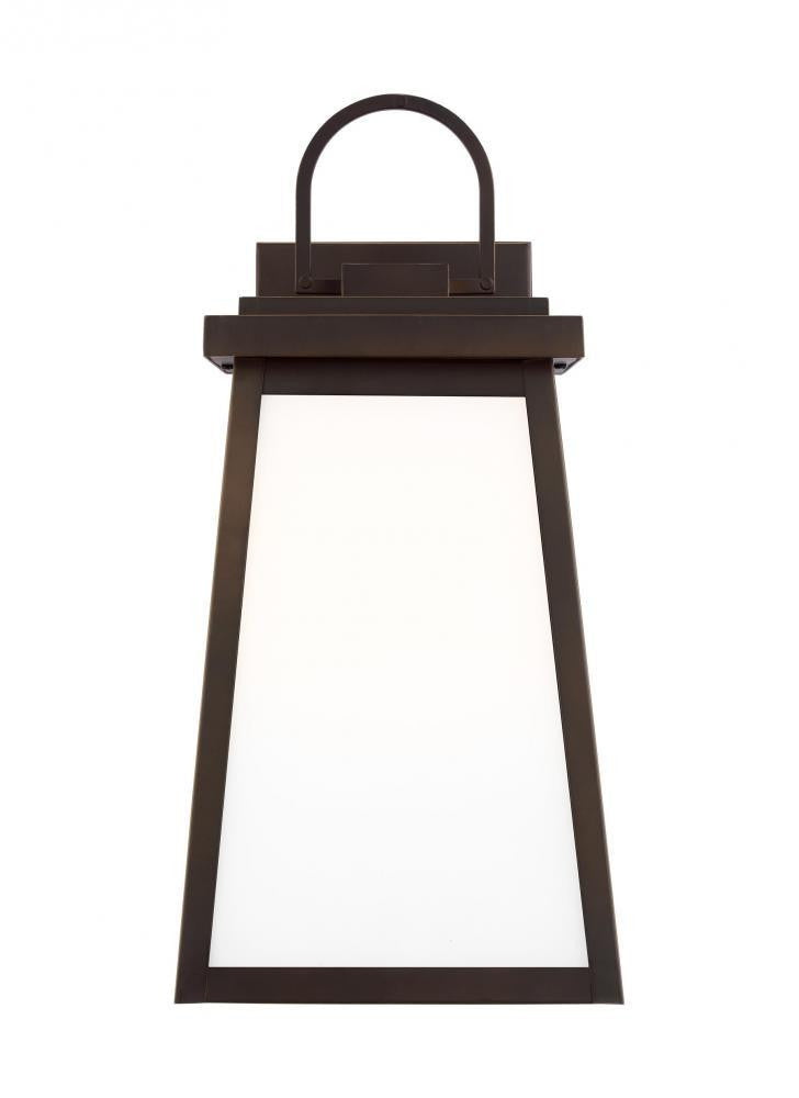 Visual Comfort Studio Founders Large Outdoor LED Wall Lantern Antique Bronze