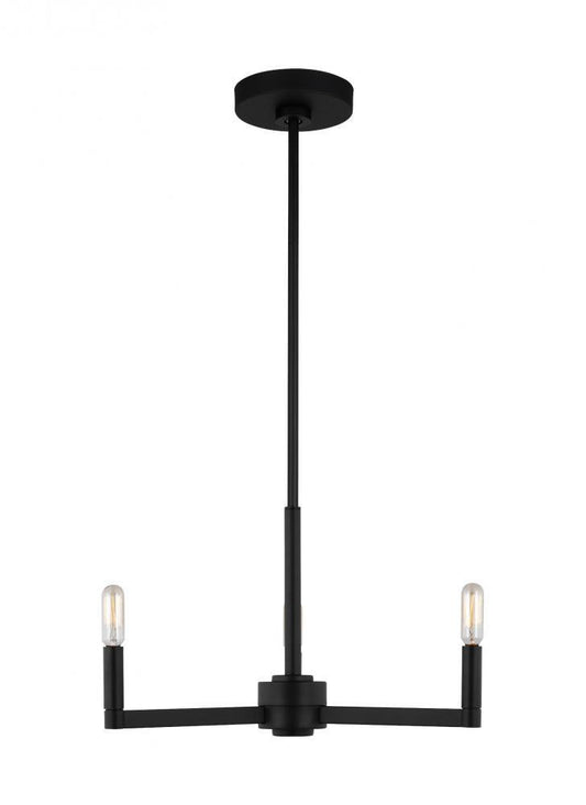 Visual Comfort Studio Fullton 3 Light Chandelier Midnight Black