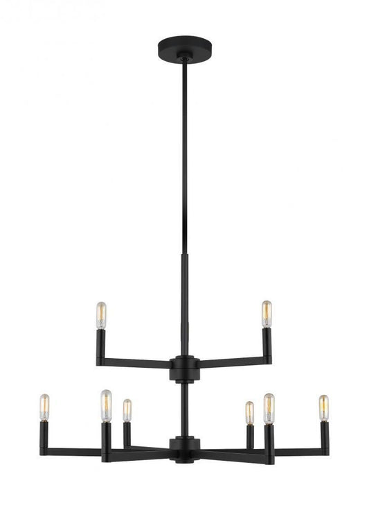 Visual Comfort Studio Fullton 9 Light Chandelier Midnight Black