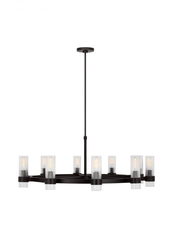 Visual Comfort Studio Geneva 8 Light Chandelier Aged Iron