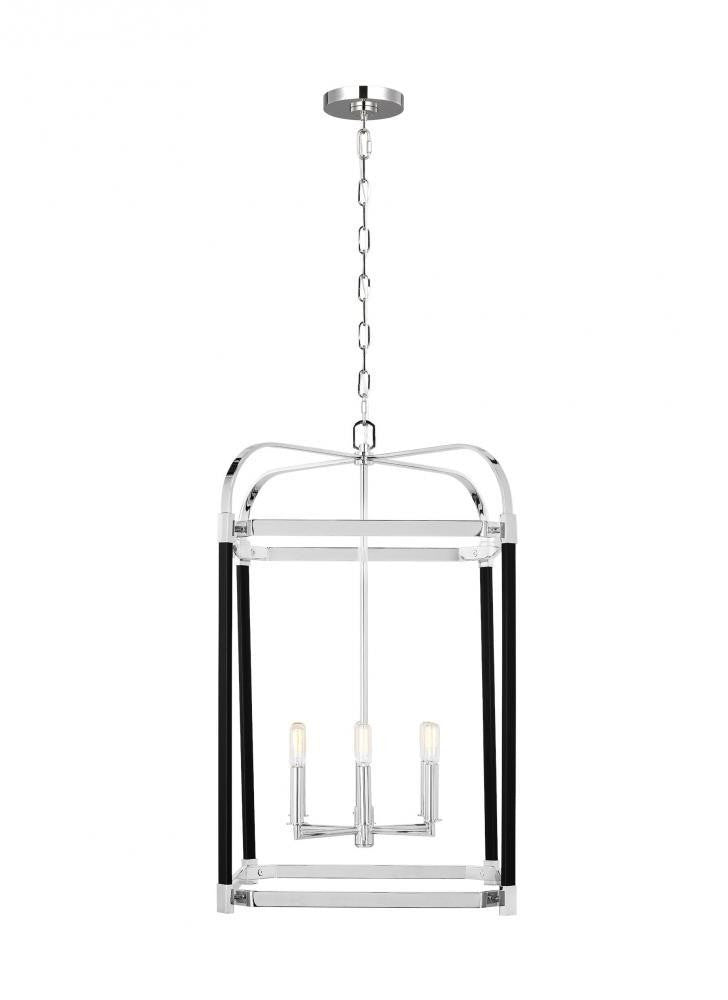 Visual Comfort Studio Hadley 6 Light Large Lantern Polished Nickel