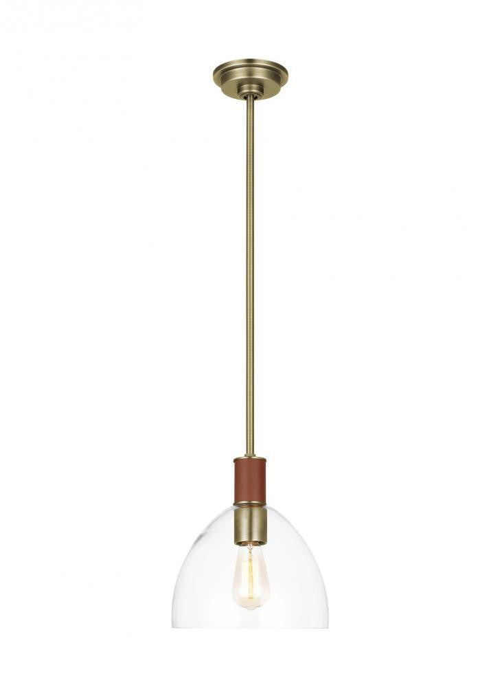 Visual Comfort Studio Hadley Small Pendant Time Worn Brass