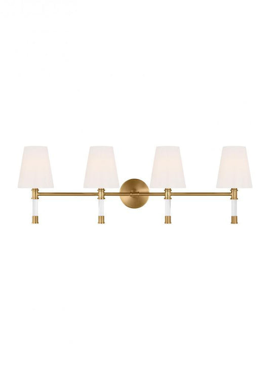 Visual Comfort Studio Hanover 4 Light Vanity Light Burnished Brass
