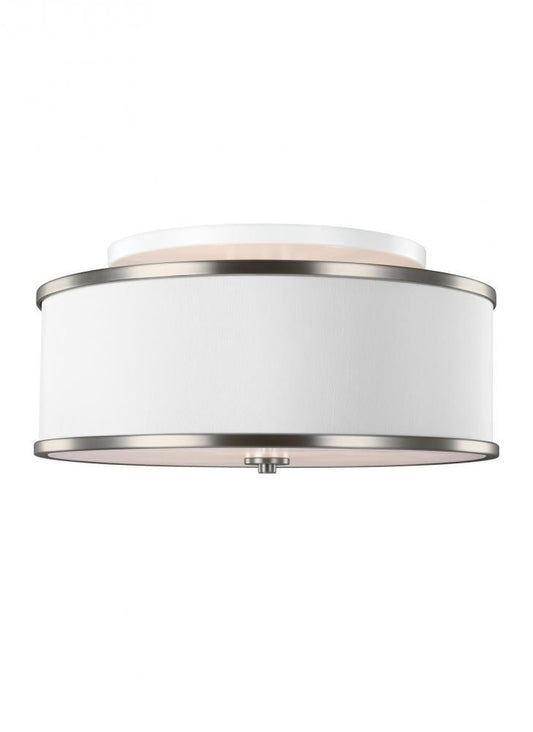 Visual Comfort Studio Lennon Medium Semi-Flush Mount Satin Nickel