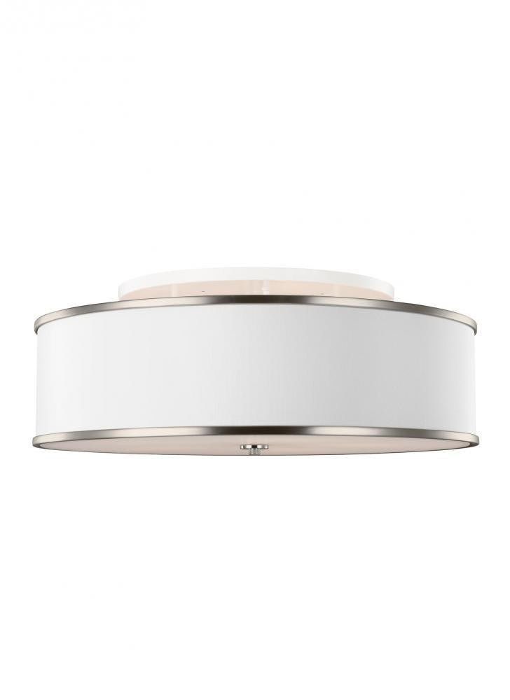 Visual Comfort Studio Lennon Large Semi-Flush Mount Satin Nickel