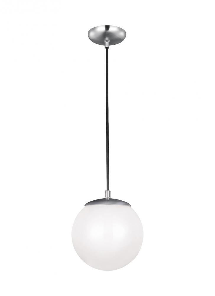 Visual Comfort Studio Leo Small Globe LED Pendant Satin Aluminum