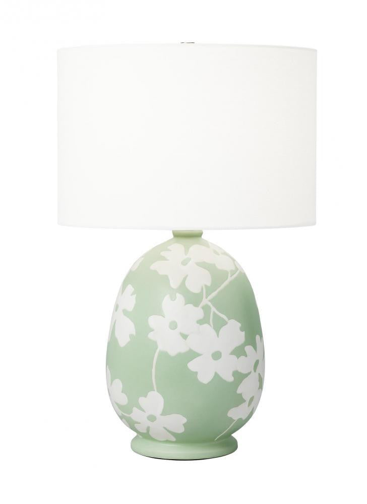 Visual Comfort Studio Lila LED Table Lamp Semi Matte Green