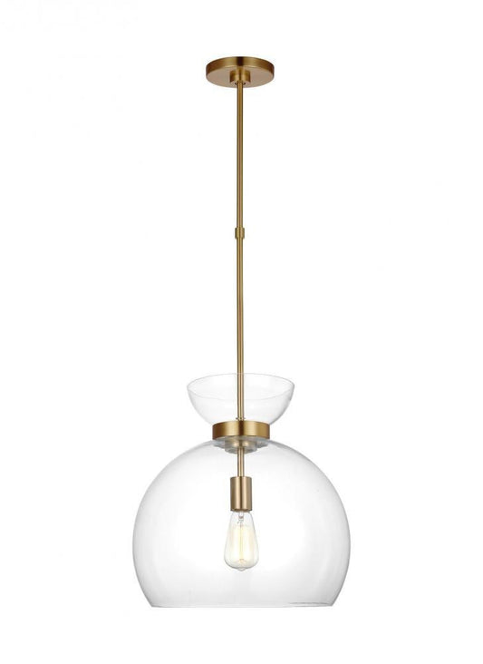 Visual Comfort Studio Londyn Round Pendant Burnished Brass with Clear Glass