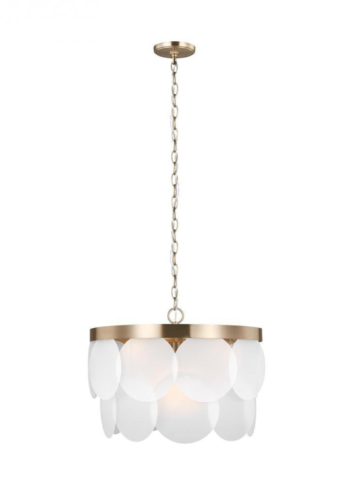 Visual Comfort Studio Melita 6 Light LED Pendant Satin Brass