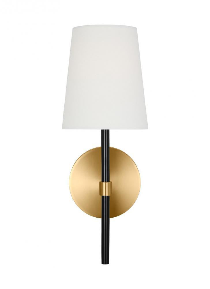 Visual Comfort Studio Monroe Small Single Wall Sconce Burnished Brass