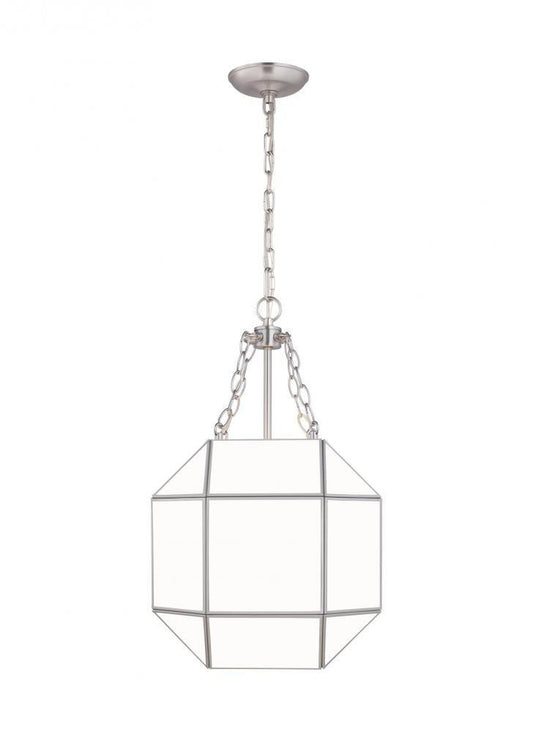 Visual Comfort Studio Morrison Small 3 Light Lantern Brushed Nickel