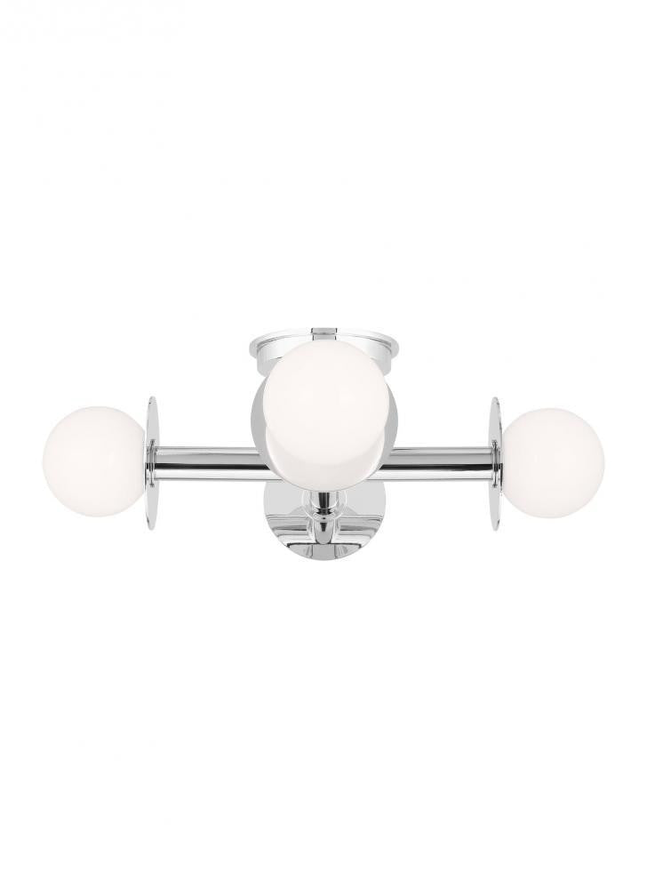 Visual Comfort Studio Nodes 4 Light Semi-Flush Mount Polished Nickel