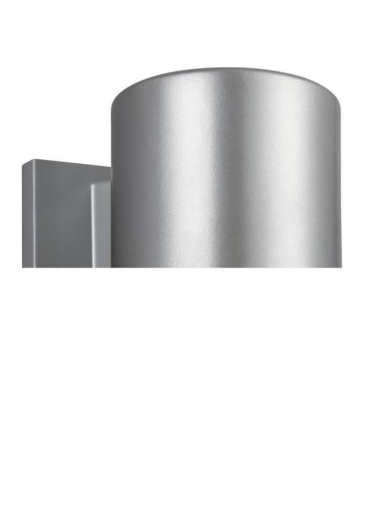 Visual Comfort Studio Outdoor Cylinders Small Outdoor LED Wall Lantern Painted Brushed Nickel