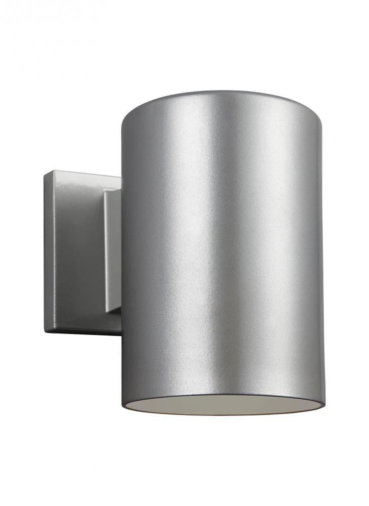 Visual Comfort Studio Outdoor Cylinders Small Outdoor LED Wall Lantern Painted Brushed Nickel