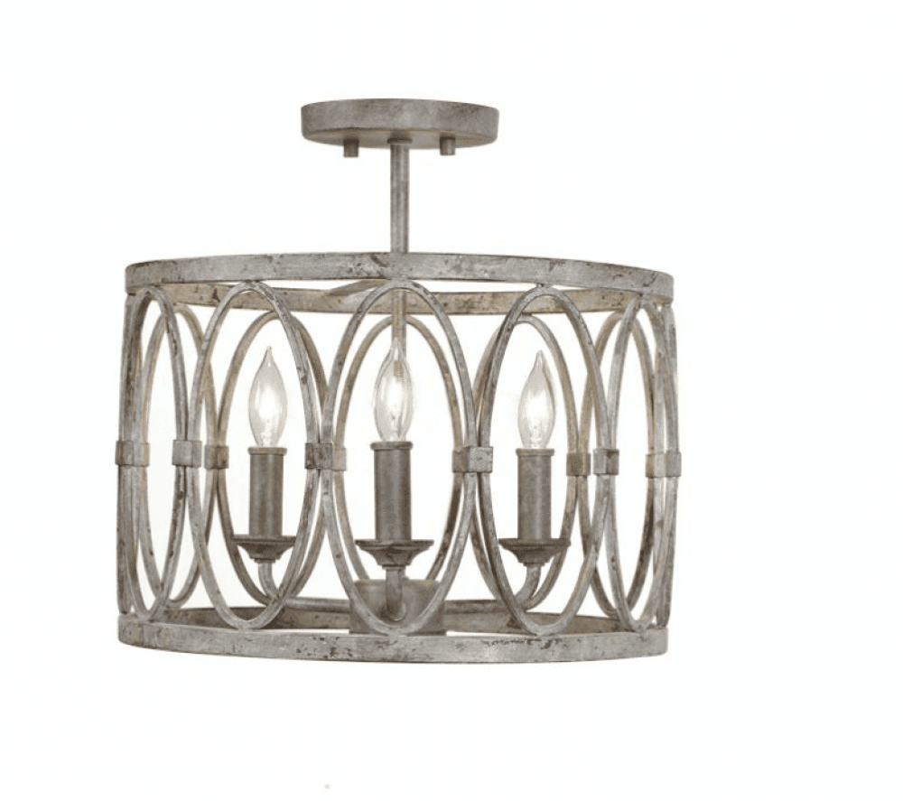 Visual Comfort Studio Patrice 3 Light Semi Flush Mount Deep Abyss