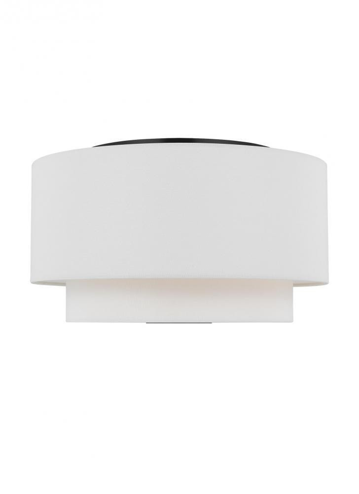 Visual Comfort Studio Sawyer 3 Light Flush Mount Midnight Black