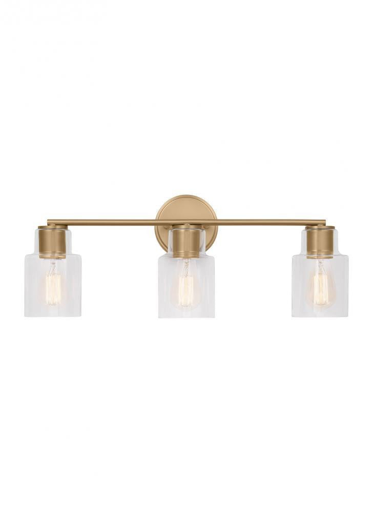 Visual Comfort Studio Sayward 3 Light Bath Wall Sconce Satin Brass