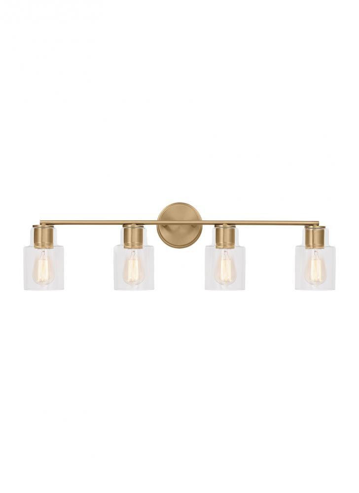 Visual Comfort Studio Sayward 4 Light Bath Wall Sconce Satin Brass