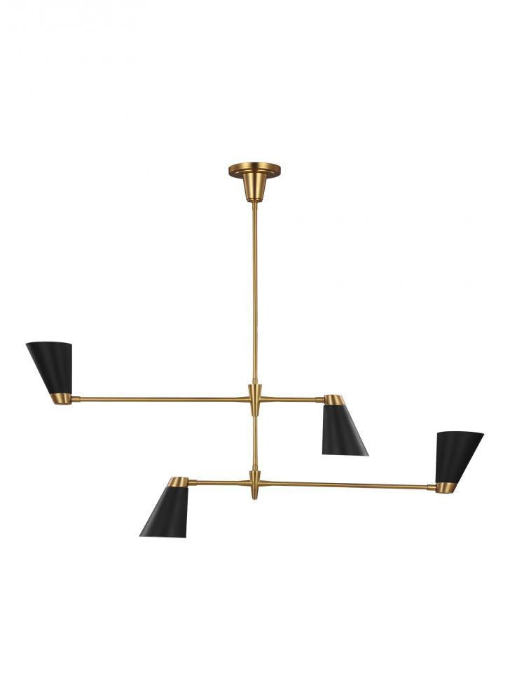 Visual Comfort Studio Signoret Medium Chandelier Burnished Brass