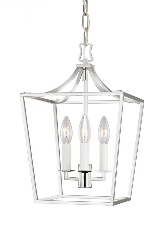 Visual Comfort Studio Southold 3 Light Mini Lantern Polished Nickel