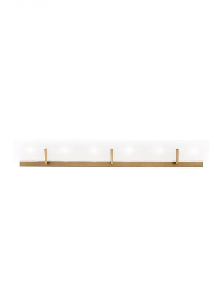 Visual Comfort Studio Syll 6 Light Bath Wall Sconce Satin Brass