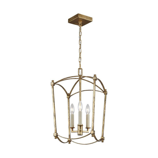 Visual Comfort Studio Thayer 3 Light Mini Lantern Antique Gild
