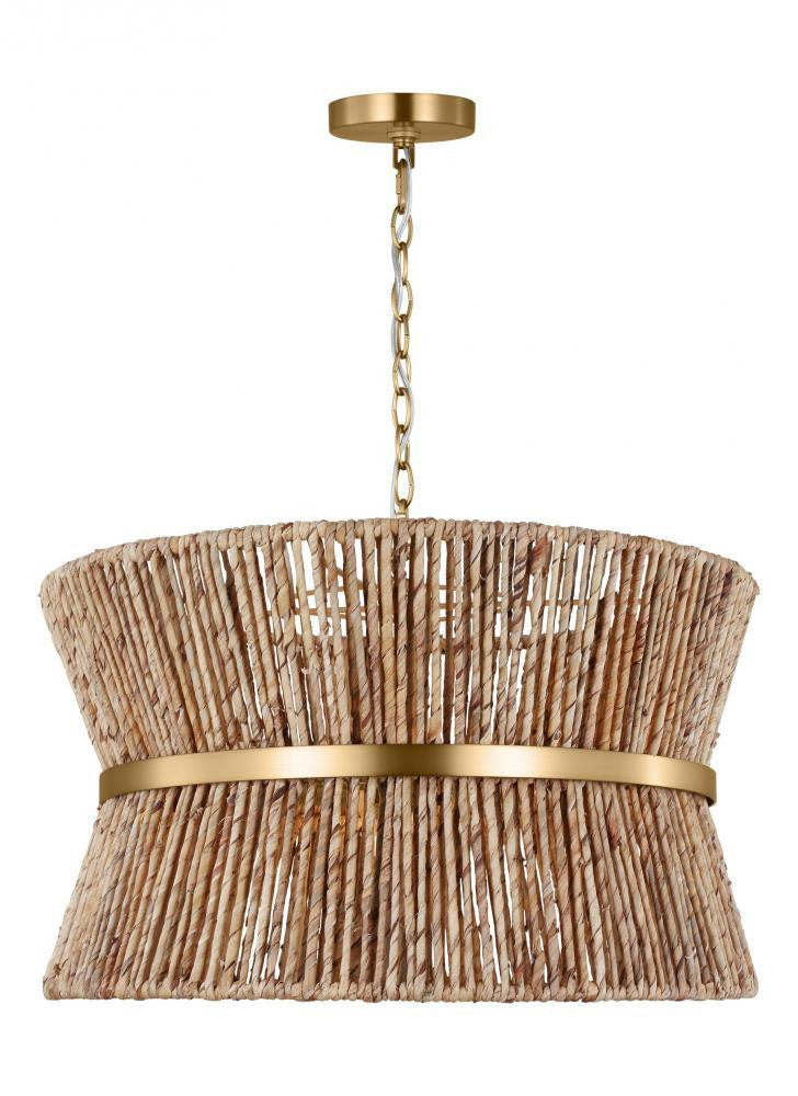 Visual Comfort Studio Thurlo 3 Light Medium Pendant Satin Brass