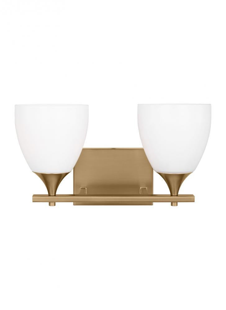 Visual Comfort Studio Toffino 2 Light Vanity Light Satin Brass