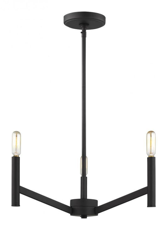 Visual Comfort Studio Vector 3 Light Chandelier Midnight Black