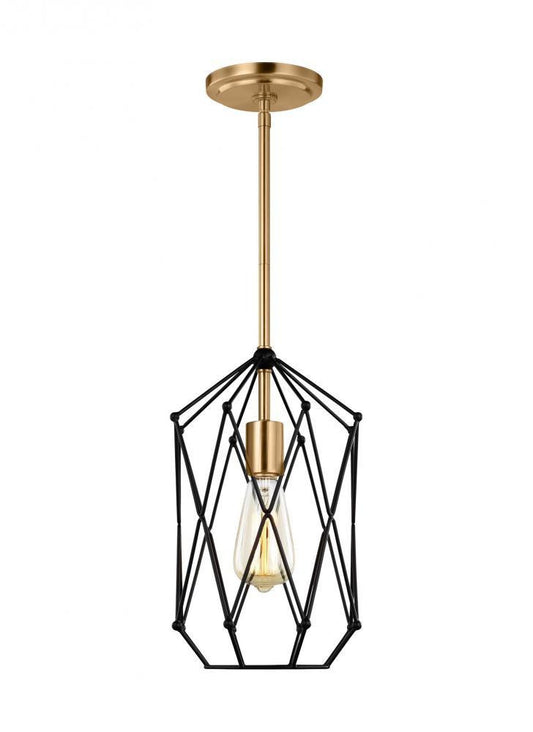 Visual Comfort Studio Zarra Small Lantern Satin Brass