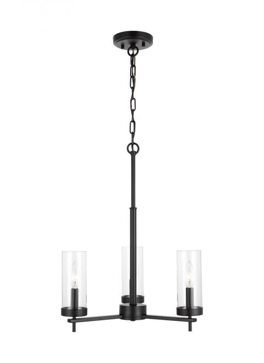 Visual Comfort Studio Zire 3 Light Chandelier Midnight Black