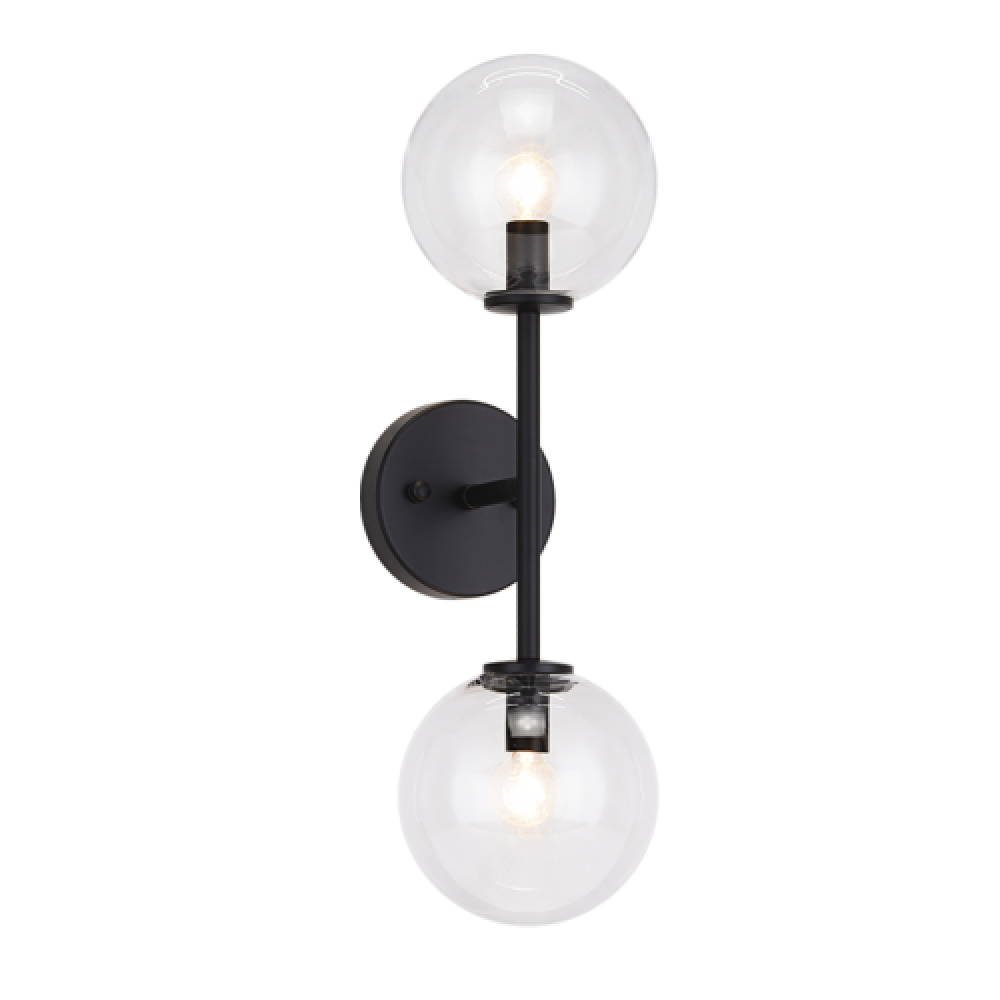 Matteo Lighting Novo 2-Light Vanity Black