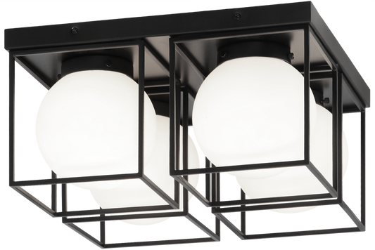 Matteo Lighting Squircle 4-Light Flush Mount Black