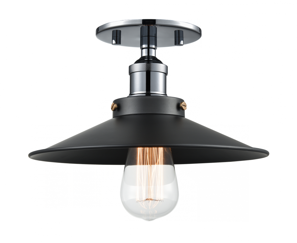 Matteo Lighting Bulstrodes Workshop 10-in Semi-Flush Mount Chrome