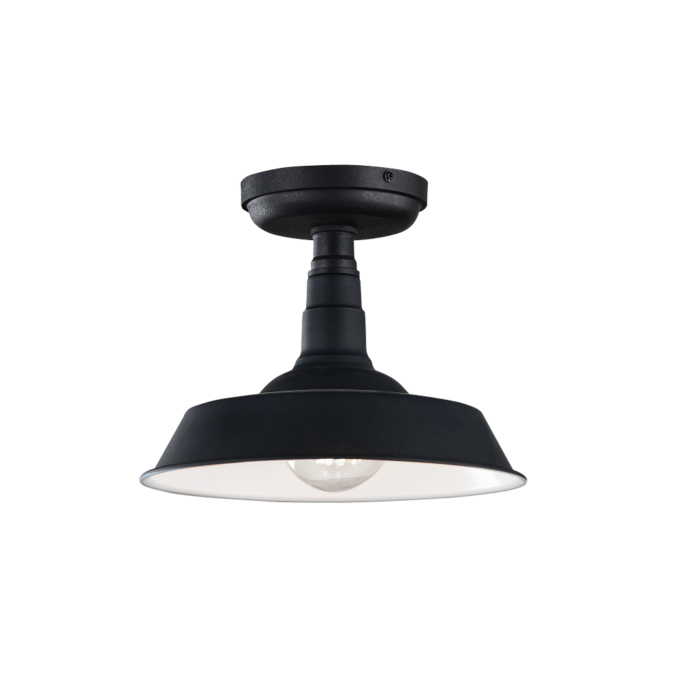 Matteo Lighting Scacchi 10-in Semi-Flush Mount Dark Gray