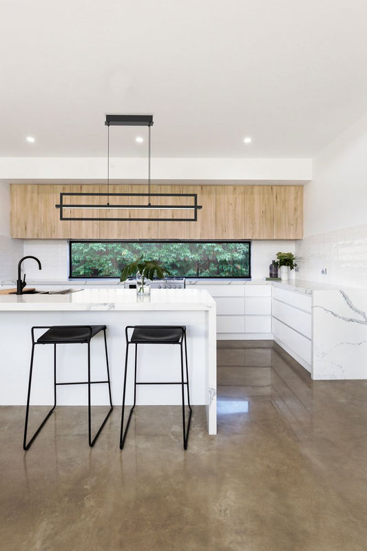 Kuzco Lighting Inc Mondrian 36-in LED Linear Pendant Brushed Nickel