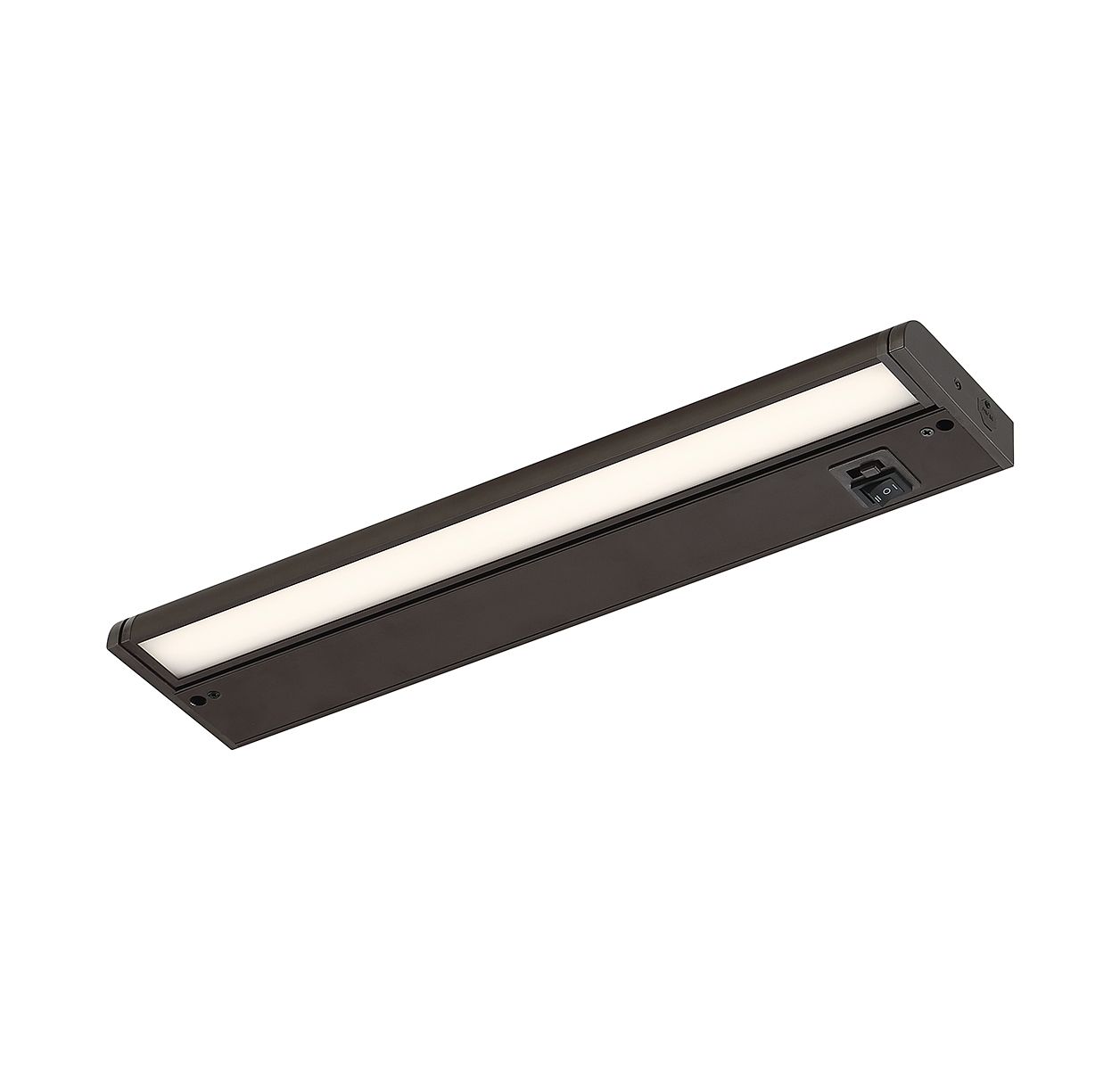 Close-up detail of the LED 5CCT Undercabinet Light in a bronze finish.