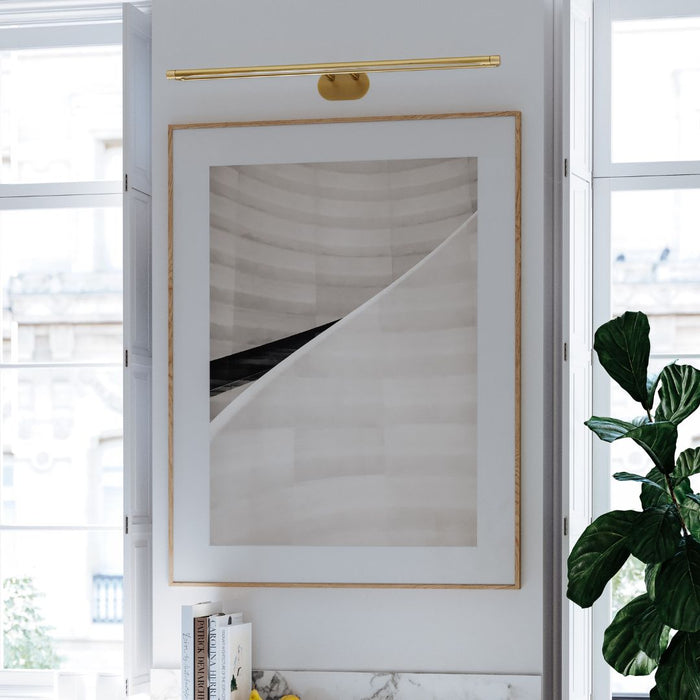 Berkshire Picture Light mounted above a contemporary painting.