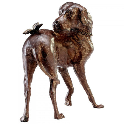 Cyan Design Dog And Butterfly Sculpture