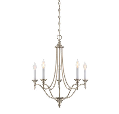 Savoy House Herndon 5-Light 21-in Chandelier Satin Nickel