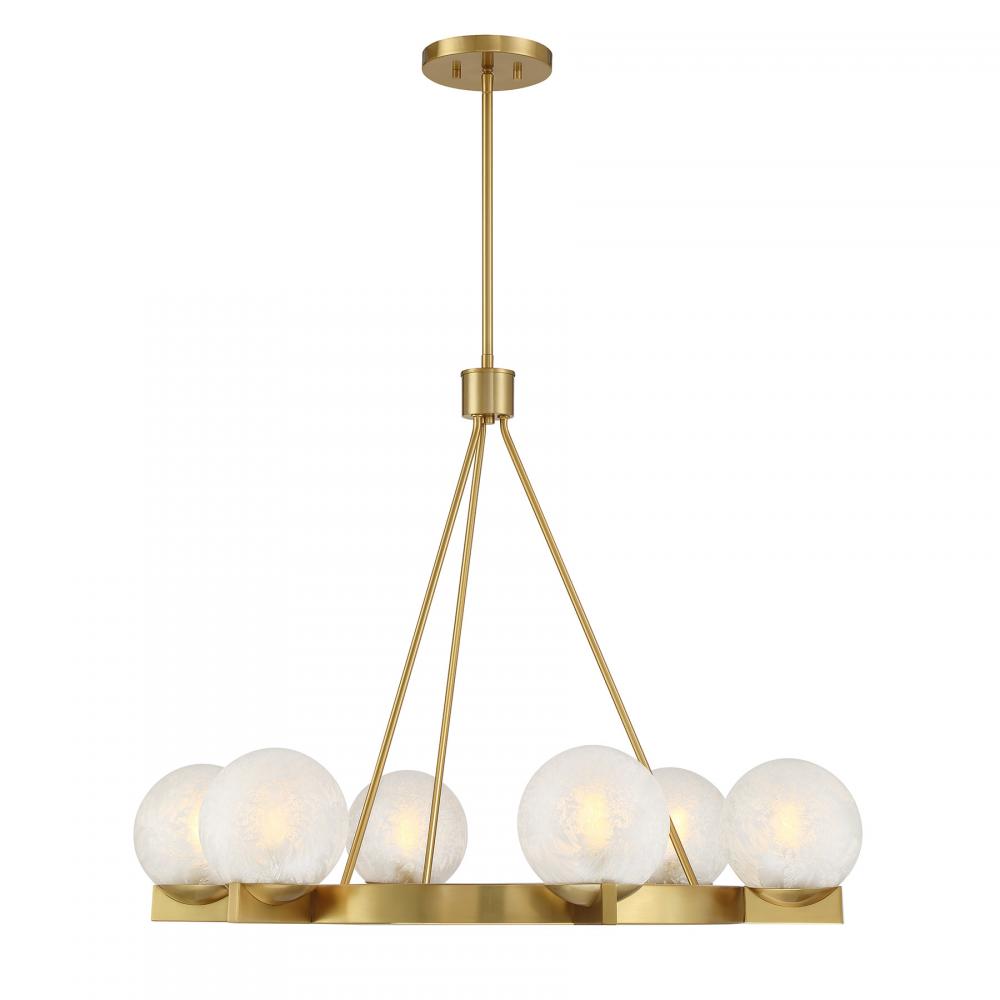 Savoy House Darien 6-Light Chandelier - Warm Brass