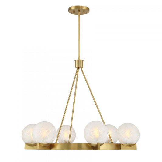 Savoy House Darien 6-Light Chandelier - Warm Brass